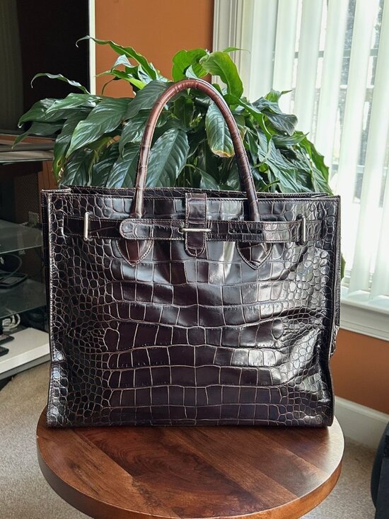 Furla Handbags - FURLA Leather Tote Bag Chocolate Brown